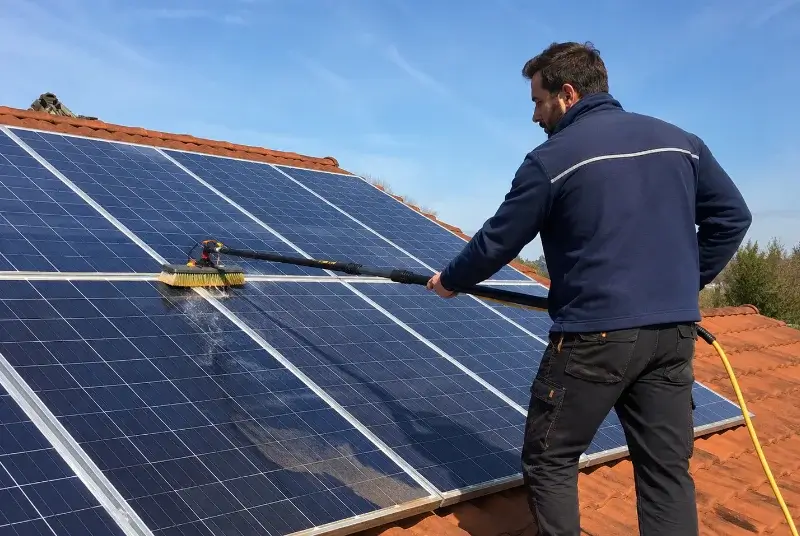 Nettoyage et entretien de panneaux solaires à Fontaines-Saint-Martin